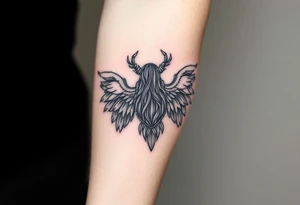 Freya norse goddess beautiful  full-body wings tattoo idea