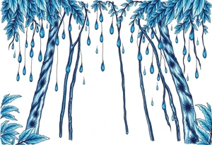 rain forest background
blue rain drops tattoo idea