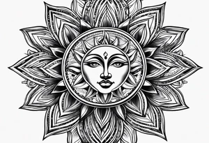 Sun burst tattoo idea