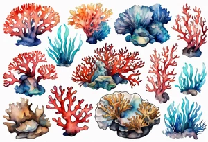 Corals underwater tattoo idea