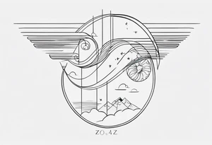 fine line geração z tattoo idea