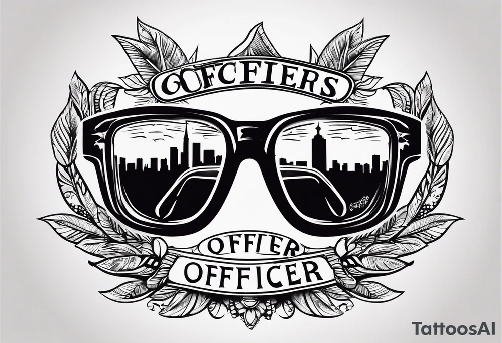 sunglasses Officer tattoo idea