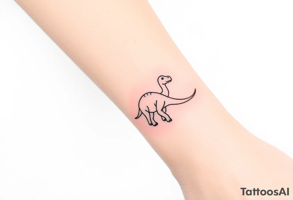 a baby brontosaurus tattoo idea