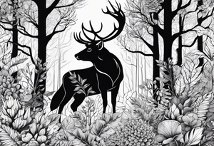 lines forest, minimalystic tattoo idea