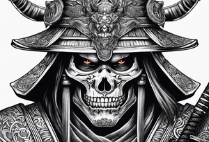 Skeleton samurai tattoo idea