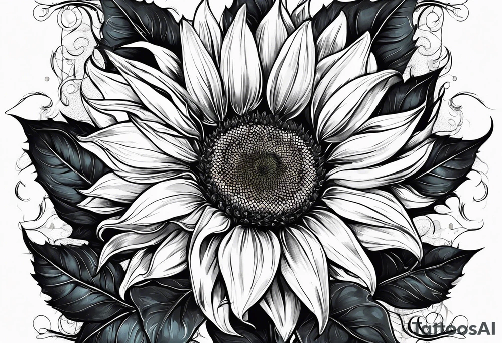 Sunflower for a male tattoo tattoo idea