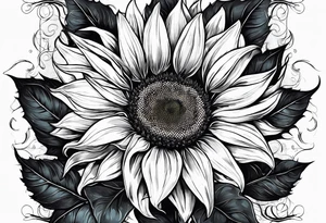 Sunflower for a male tattoo tattoo idea