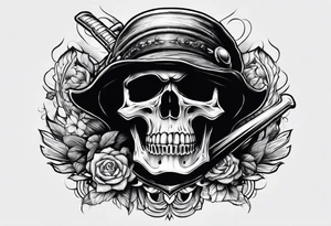 Skull soldier tattoo idea
