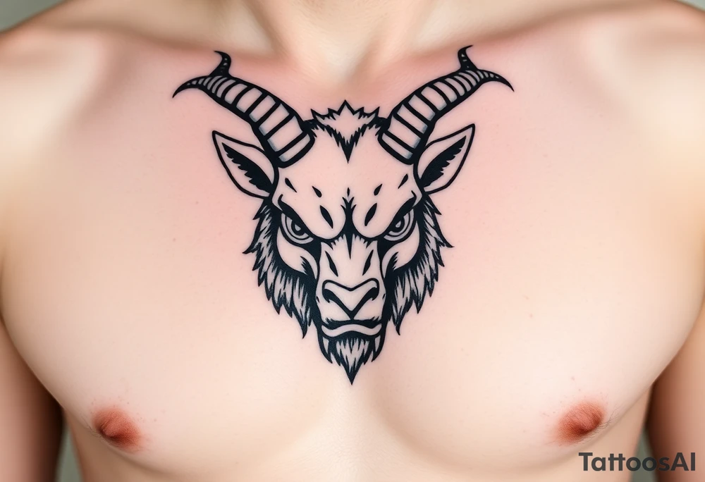 Capricorn head 10x15 cm
Can’t be angry looking tattoo idea
