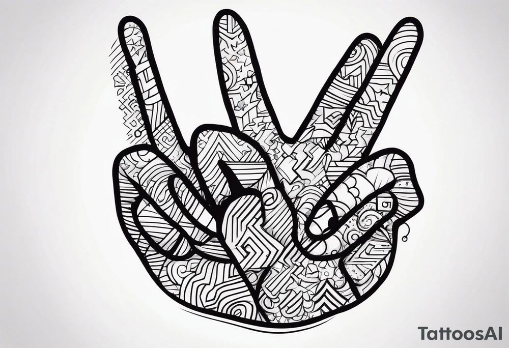 hands, peace sign tattoo idea