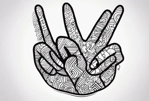 hands, peace sign tattoo idea