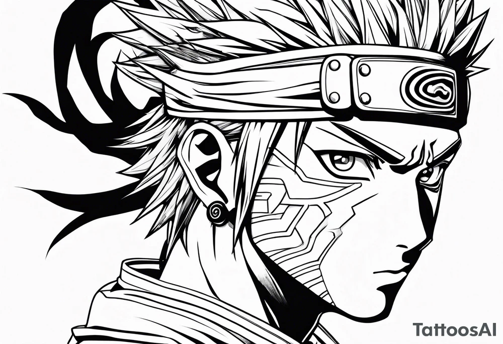 Naruto mixed with one piece tattoo idea