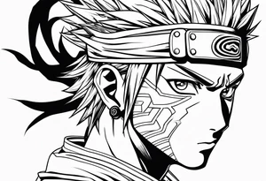 Naruto mixed with one piece tattoo idea