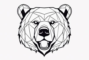 Bear face tattoo idea