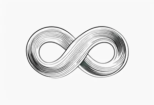 Infinity symbol with lettering tattoo idea