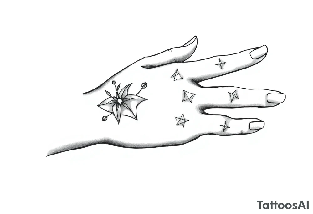 anime girl simple hand tattoo tattoo idea