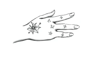 anime girl simple hand tattoo tattoo idea