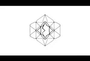 End falling apart hexagonal geometric pattern tattoo idea