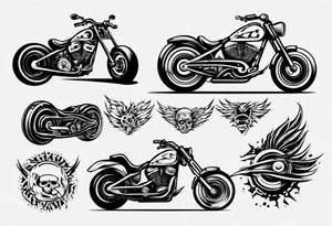 Motorcycle exhaust tattoo idea