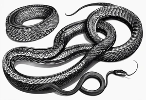 Black mamba snake 8 and 24 tattoo idea