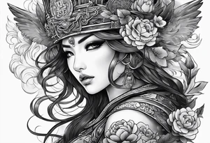 war, love and eternal life tattoo idea