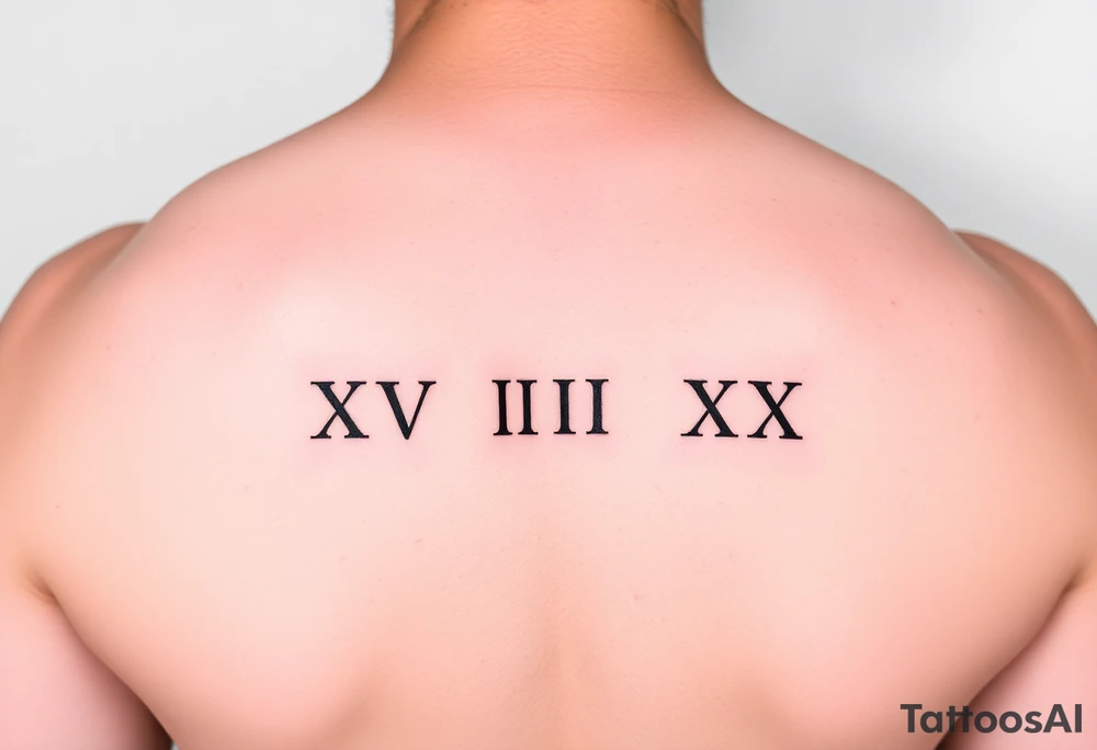 XVIII-XVIII on the ribs, just the numbers no designs tattoo idea