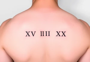 XVIII-XVIII on the ribs, just the numbers no designs tattoo idea