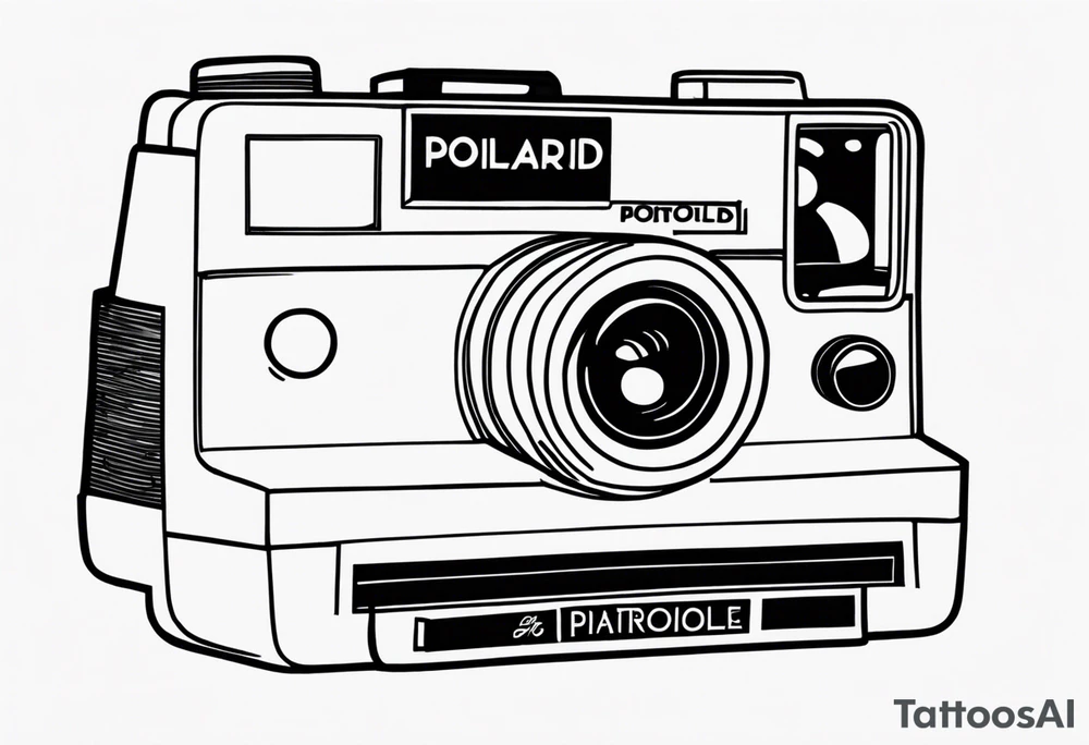 A very simple, fine-lined polaroid tattoo idea