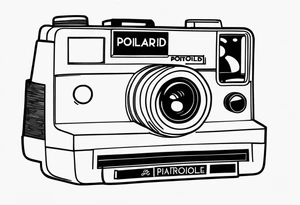 A very simple, fine-lined polaroid tattoo idea