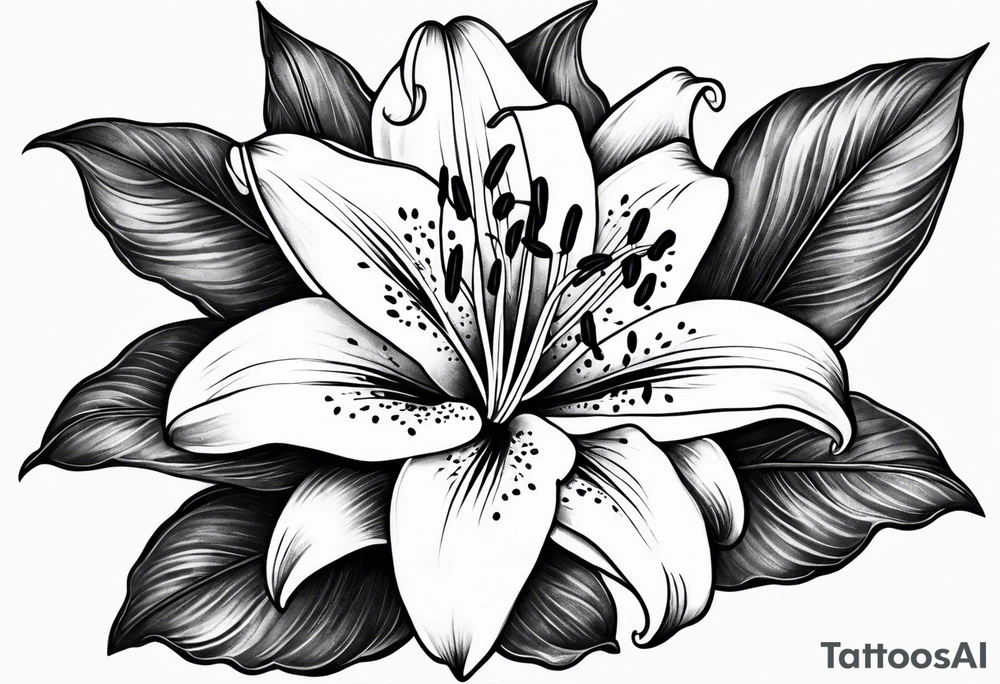 Small lily tattoo idea