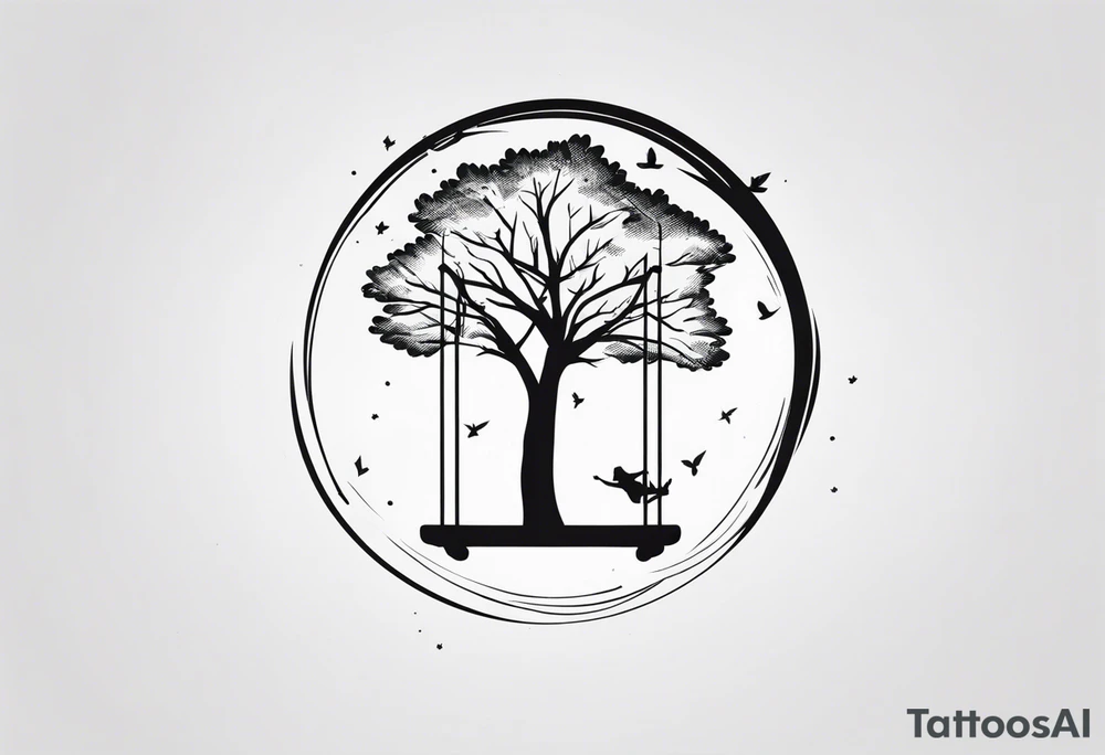 swinging from trees tattoo idea