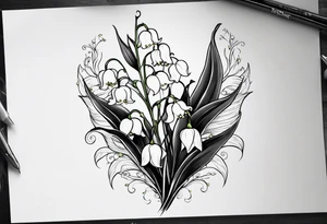 Lily of the valley tattoo idea