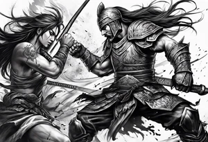 Warrior
Fighting
Bloody tattoo idea