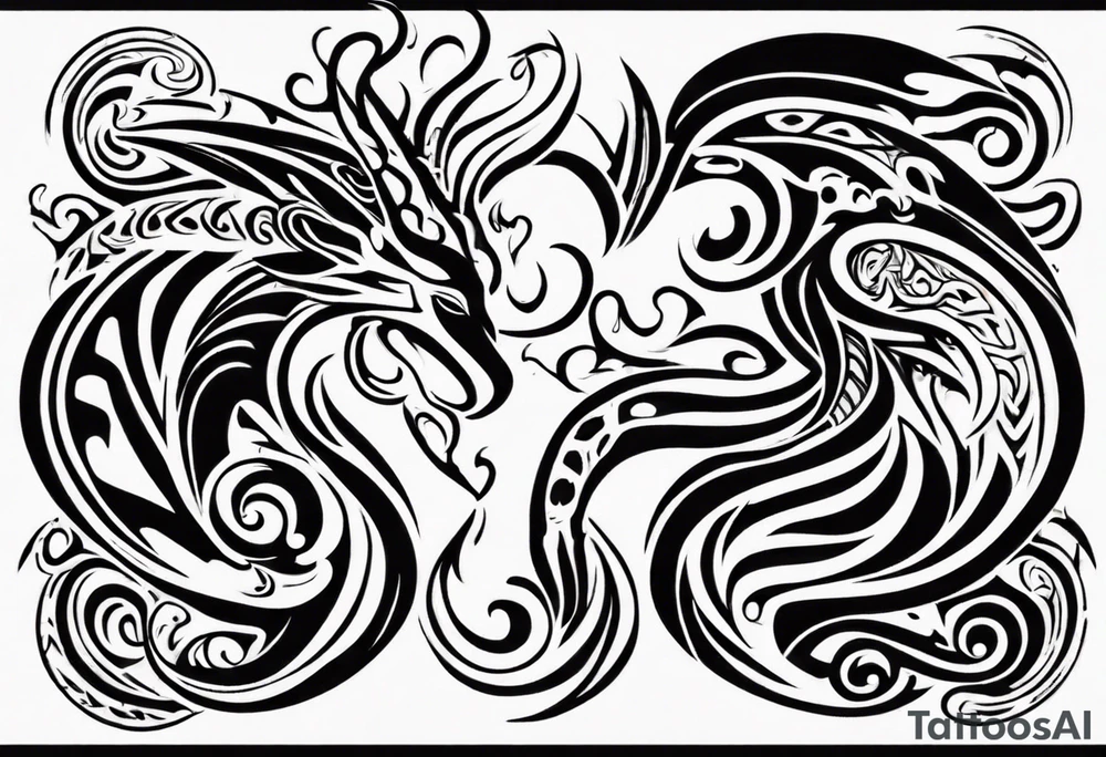 Hawaiian tribal tattoo describing a fathers love for his son tattoo idea