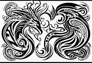 Hawaiian tribal tattoo describing a fathers love for his son tattoo idea