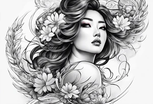 wind blowing tattoo idea