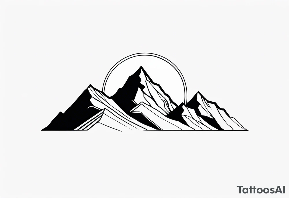 mountain peak outlines tattoo idea