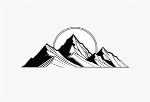 mountain peak outlines tattoo idea