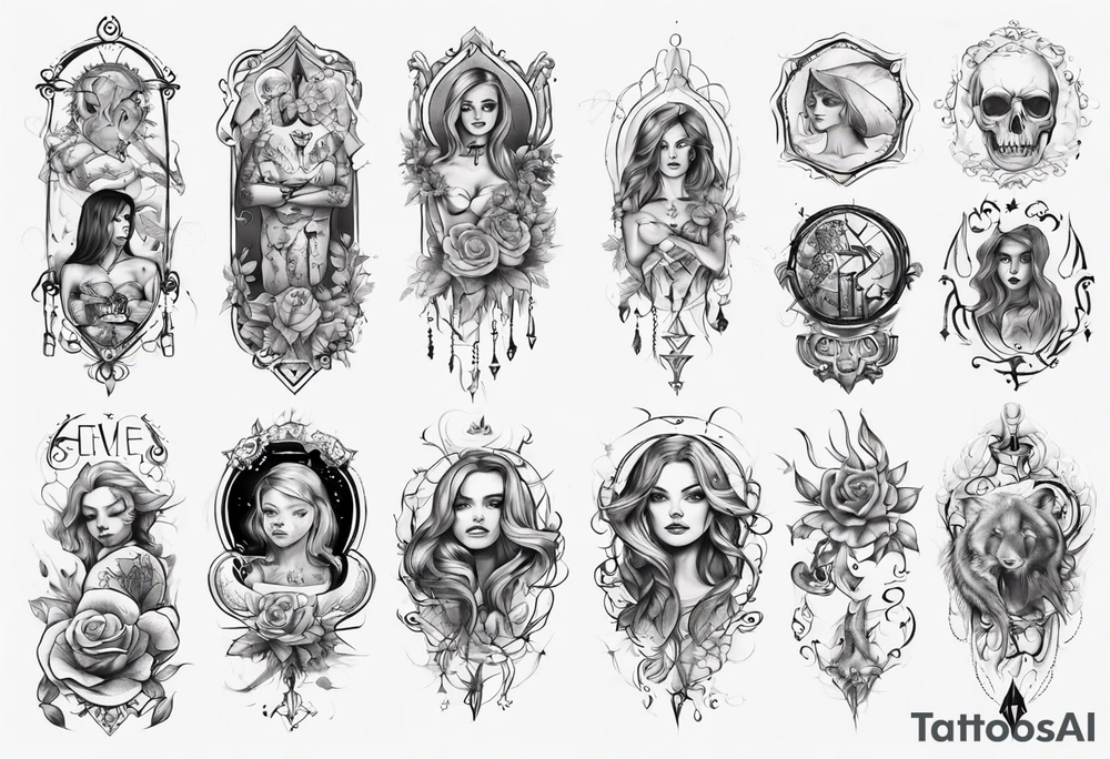 Female forearm tattoo family not Gothic tattoo idea