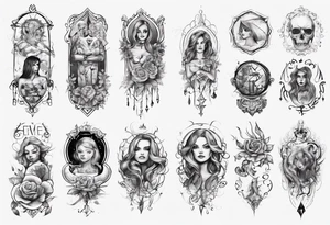 Female forearm tattoo family not Gothic tattoo idea
