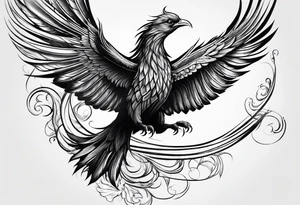 Phoenix bird flying sideways

, tattoo idea