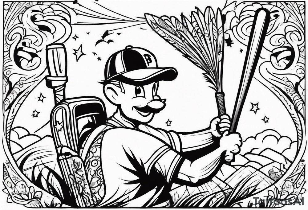 Father baseball hunting tattoo idea