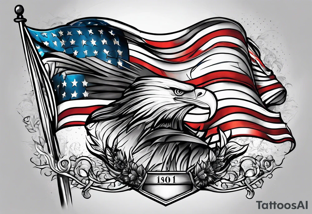 independence, freedom, patriotic, strength, courage, american revolution tattoo idea