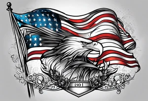 independence, freedom, patriotic, strength, courage, american revolution tattoo idea