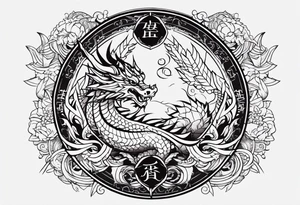 combine this into prompt for AI tatoo generator - power of birth date: which is 18 of April, 1988 year of dragon. it should demonstrate сonfidence and determination, spiritual strength and growth tattoo idea