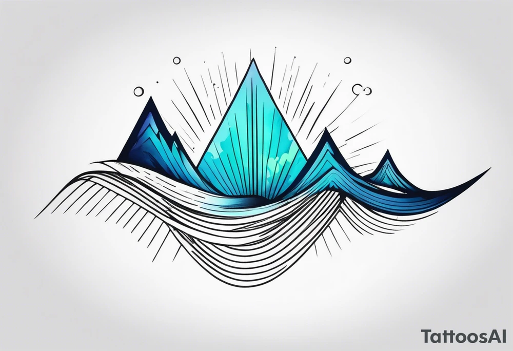 electric wave diffraction tattoo idea