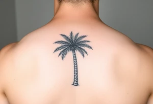 palm tree tattoo tattoo idea