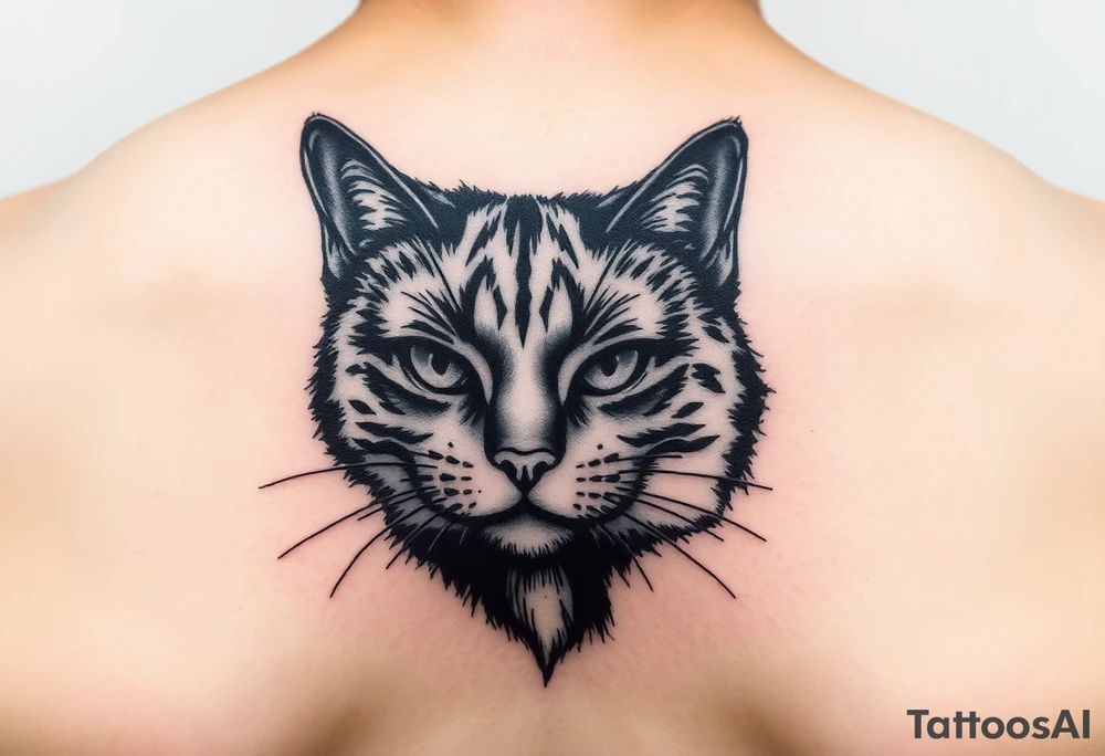 black cat tattoo idea