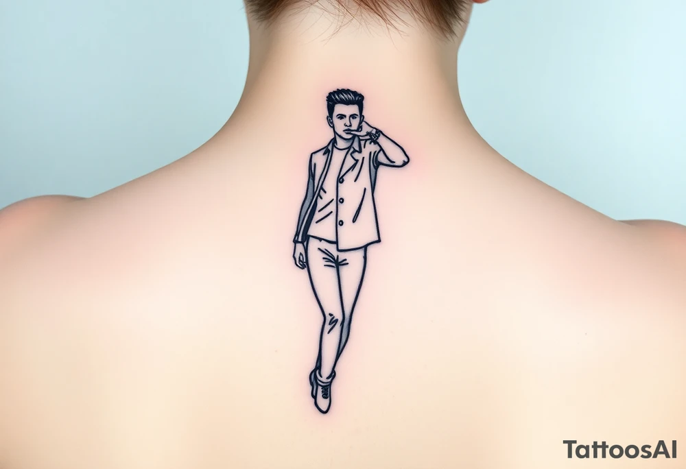Rick Astley Never Gonna Give You Up Dance Pose tattoo idea