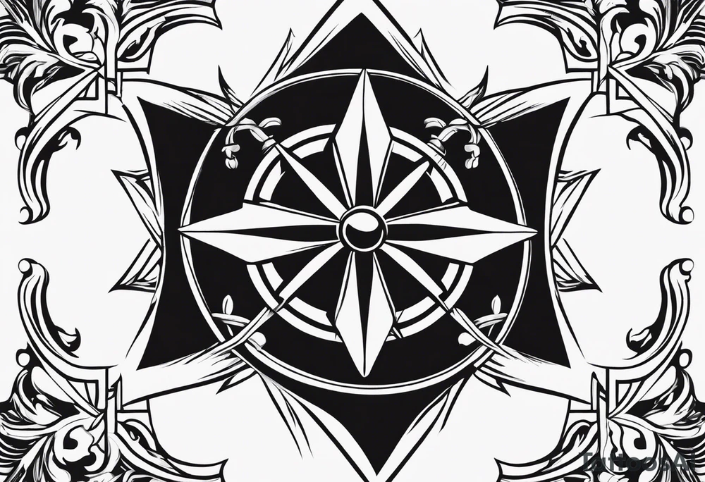 Simple Maltese cross tattoo idea